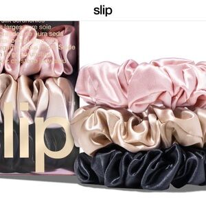 NWT - plastic sealed - Slip Silk Large Scrunchies Set - Pink, Cream, Black